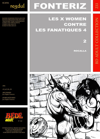 couverture du Bande Dessin&eacute;e [B&eacute;d&eacute; Adult 233] Jos&eacute; Rafael Fonteriz &ndash; Les Xwomen contre Les 4 Fantastiques #2 : Rocalla