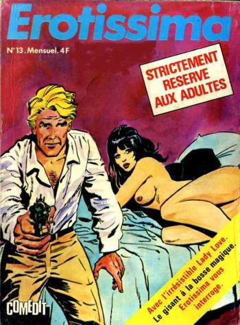 couverture du Bande Dessinée PFA – Erotissima #13 Magnum La mort du polite – b Lady Love l’hypnotiseur