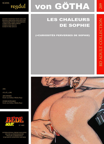 couverture du Bande Dessin&eacute;e [B&eacute;d&eacute; Adult 209] Erich von G&ouml;tha [= Robin Ray] &ndash; Les chaleurs de Sophie