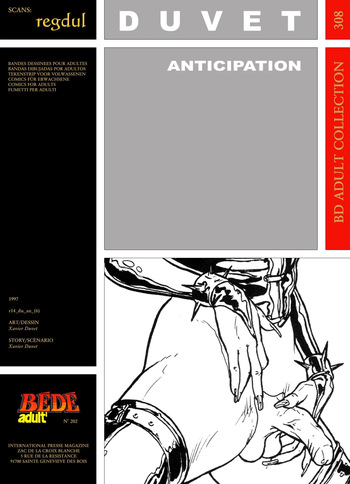couverture du Bande Dessin&eacute;e [B&eacute;d&eacute; Adult 308] Xavier Duvet &ndash; Anticipation