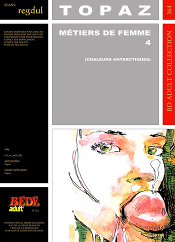 couverture du Bande Dessin&eacute;e [B&eacute;d&eacute; Adult 364] Topaz [= Lubrix / Marine de Sailly] &ndash; M&eacute;tiers de femmes #4