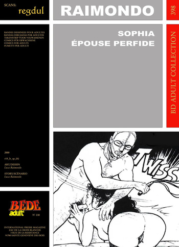 couverture du Bande Dessin&eacute;e [B&eacute;d&eacute; Adult 398] Luca Raimondo &ndash; Sophia &eacute;pouse perfide