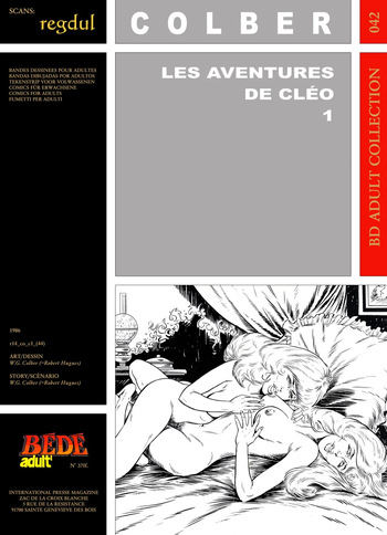 couverture du Bande Dessin&eacute;e [B&eacute;d&eacute; Adult 42] W. G. Colber [= Robert Hugues] &ndash; Les aventures de Cl&eacute;o #1