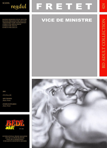 couverture du Bande Dessin&eacute;e [B&eacute;d&eacute; Adult 424] Alain Fr&eacute;tet &ndash; Vice de ministre