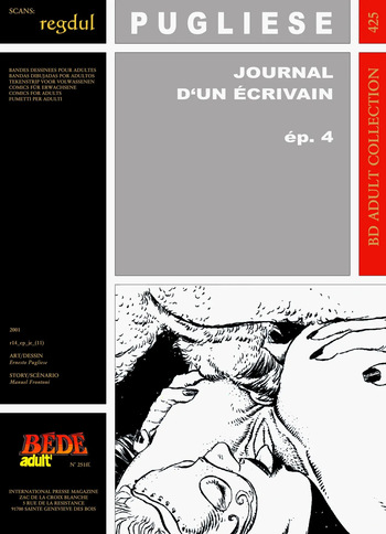 couverture du Bande Dessin&eacute;e [B&eacute;d&eacute; Adult 425] Ernesto Pugliese & Manuel Frontoni &ndash; Journal d&rsquo;un &eacute;crivain #4