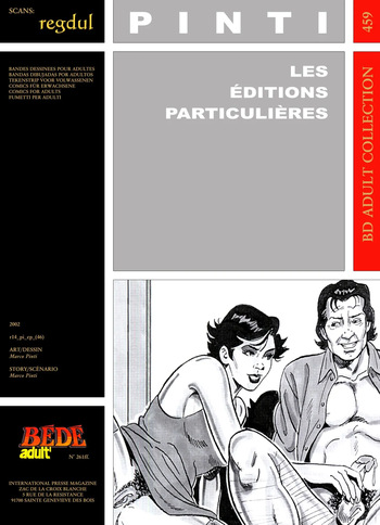 couverture du Bande Dessin&eacute;e [B&eacute;d&eacute; Adult 459] Marco Pinti &ndash; Les &Eacute;ditions Particuli&egrave;res