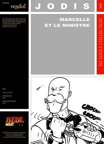 couverture du Bande Dessin&eacute;e [B&eacute;d&eacute; Adult 504] Jodis &ndash; Marcelle et le Ministre