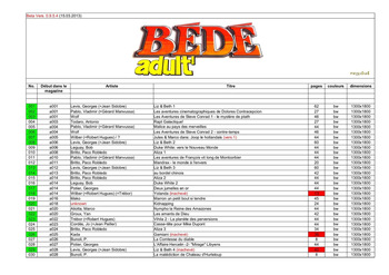 couverture du Bande Dessin&eacute;e [B&eacute;d&eacute; Adult] Regdul &ndash; Liste des contenus
