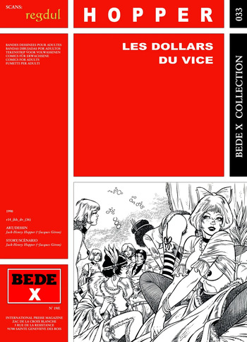 couverture du Bande Dessin&eacute;e [Bede X 33] Jack-Henry Hopper [= Jacques G&eacute;ron] &ndash; Les Dollars du vice