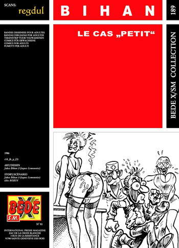 couverture du Bande Dessin&eacute;e [B&eacute;d&eacute; X S.M. 189] Jakez Bihan [= Jacques Lemonnier] &ndash; Le cas &lsquo;Petit&rsquo;