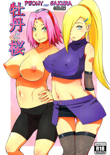 couverture du Manga (C92) [Karakishi Youhei-dan Shinga (Sahara Wataru)] Botan to Sakura (Naruto) [French] [Colorized] [Privatov]