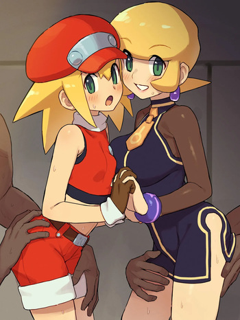 couverture du Artist Cg [Chiwino] Roll and Matilda Caskett (Mega Man Legends)