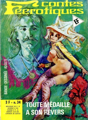 couverture du Bande Dessin&eacute;e Elvifrance &ndash; Contes f&eacute;&eacute;rotiques 34 &ndash; Toute m&eacute;daille a son revers