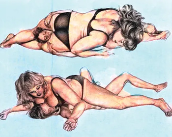 couverture du Bande Dessin&eacute;e EROTIC GIRLS WRESTLING