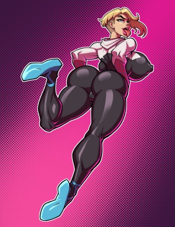 couverture du Bande Dessin&eacute;e [Fontez] Spider Gwen across the Shaggingverse [French][Phosmethyst]