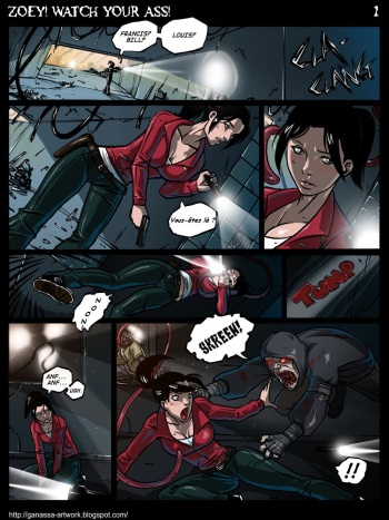 couverture du Bande Dessin&eacute;e [Ganassa (Alessandro Mazzetti)] Zoey! Watch Your Ass! (Left 4 Dead) [French]