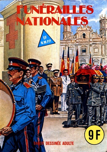 couverture du Bande Dessin&eacute;e Histoires Noires 068 &ndash; Fun&eacute;railles nationales &ndash; (Elvifrance) &ndash; Mars 1984 [French]
