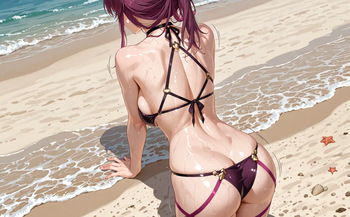 couverture du Image Set [KALA AI NSFW] Kafka on beach (Patreon) [AI Generated]