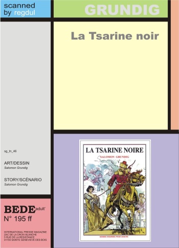 couverture du Bande Dessin&eacute;e La tsarine noire