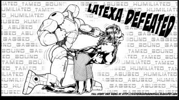 couverture du Bande Dessin&eacute;e Latexa Defeated (Superheroine fighting and bondage)