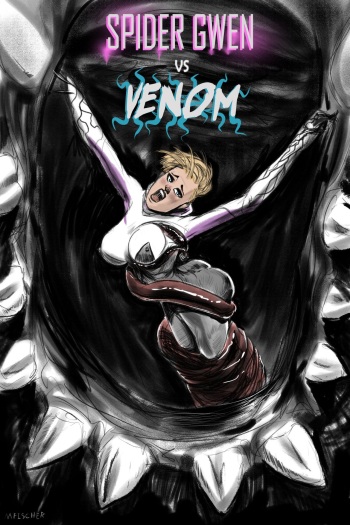 couverture du Bande Dessin&eacute;e [Meinfischer] Venom&rsquo;s Kiss #1 &ndash; Spider-Gwen vs Venom [French]
