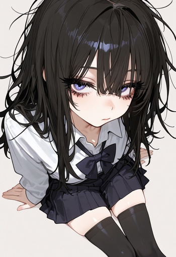 couverture du Image Set SCHOOL THIGHHIGHS POV &ndash; MESSY HAIR UNIFORM [AI Generated]
