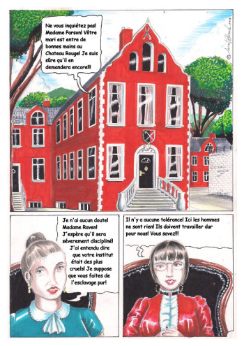 couverture du Bande Dessin&eacute;e The Red Castle (Le Chateau Rouge) Femdom comic
