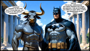 couverture du Bande Dessin&eacute;e Theme: Minotaur &ndash; Part 5 &ndash; DC Comics &ndash; Artist: Nikocreations FR &ndash; [AI Generated] &ndash; [FRENCH]
