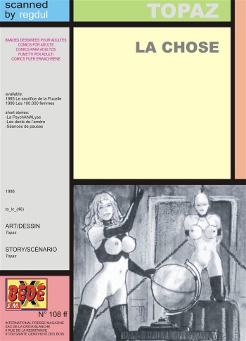 couverture du Bande Dessin&eacute;e [Topaz] La chose (Thing) [French]