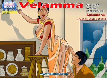 couverture du Bande Dessin&eacute;e Velamma &ndash; 051 &ndash;  Femme de m&eacute;nage en Inde [French][Oasis-Scantrad]